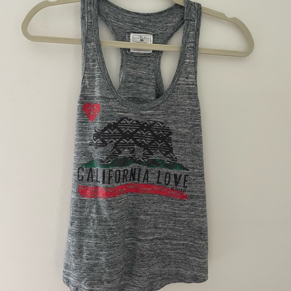 Reflex Heather Gray California Love Tank Top